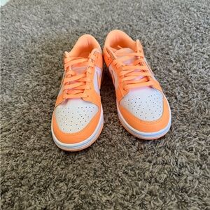 Nike Dunk Low - neon orange - never worn w/o box. Size 7M